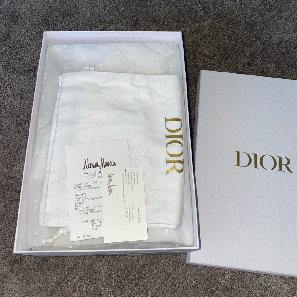 Authentic Dior Women's Cream Sneakers - Picture 8 of 15